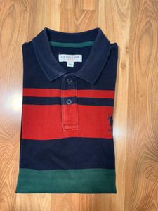 USPA Striped Polo T-Shirt