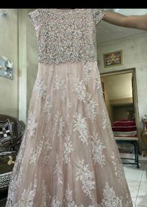 Shrug Pettern Layered Dimond Work Gown