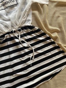 Stripped 2 Piece Korean Dress