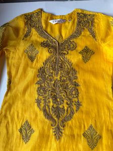 Biba Embroidered Kurta with Leggings &amp; Dupatta