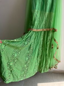 Brand new Stunning Green Cape Ethnic Gown