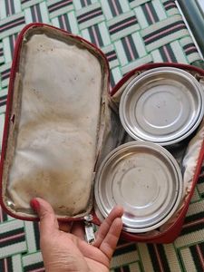 Retro Insulated Lunch Box with Steel Containers