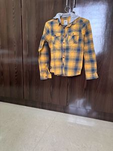 Boys Flannel Hooded Shirt