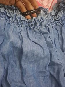 Denim Off-Shoulder Dress