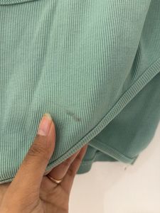Mint Green Wrap Crop Top