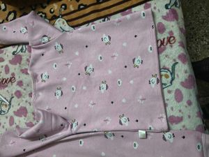 Cute Pink fleece cordset for 5-7 years girl