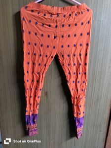 Melange leggings with Abstract Print
