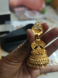 Traditional Gold Jhumka Earrings