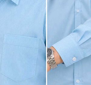 Men's Light Blue Striped  Shirt 42 size