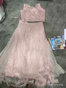 Elegant Pink Embellished Lehenga Choli