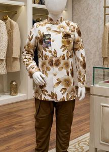 Designer Floral Ethnic Jacket & Pant Set sherwani