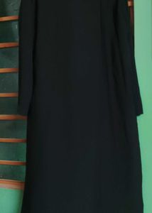 Elegant Black Abaya and Hijab with  Embellishments