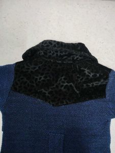 Cute Kids' Blue &amp; Black Coat