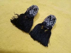 Elegant Black Tassel Earrings