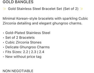 Elegant Gold-Tone Ball &amp; Square Bangle Set