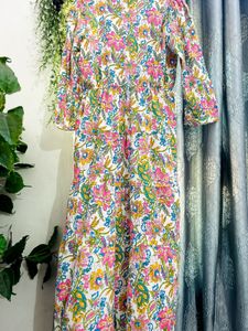 Floral Print Tiered Maxi Dress