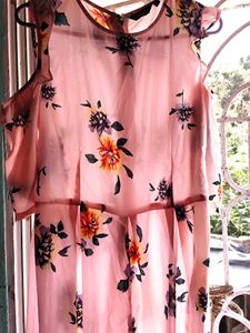 Light Pink Floral colour jumpsuit