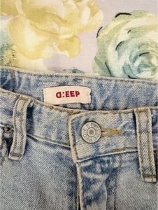 Light Wash Distressed Denim Shorts