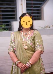 Olive Green Embroidered Lehenga Choli