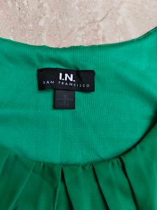 Elegant Green Sleeveless Dress