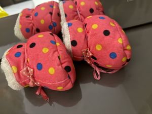 Adorable Polka Dot Baby Booties
