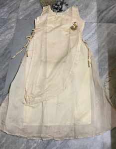 Elegant Cream Ethnic Gown