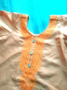Orange Polka Dot Kurta