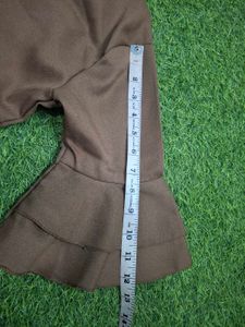 Trendy Bell Sleeve Tie-Neck Top