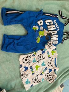 Baby Mickey Mouse Football Romper &amp; Tee Set