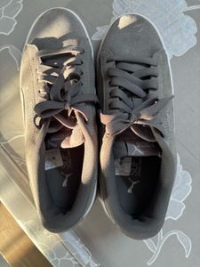 Puma Grey Suede Sneakers