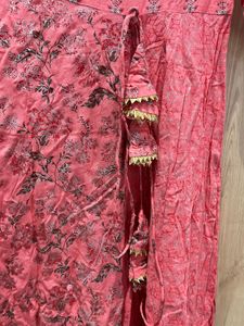 Pink Printed Anarkali Kurta