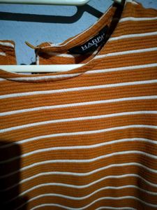 Striped Puff Sleeve Top