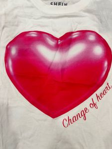 White Heart Graphic Tee