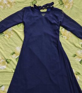 Elegant Navy Blue Anarkali Gown