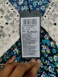 Floral Mini Dress with Crochet Collar