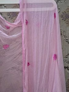 Pink Embroidered Dupatta