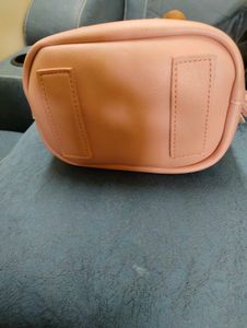 Cute peach coin purse- drawstring style