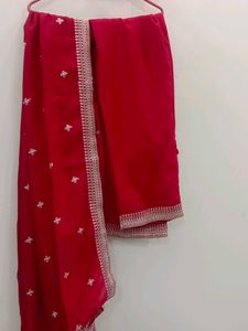 Beautiful Red Embroidered Kurta