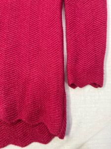 Charming Red Knit Cardigan
