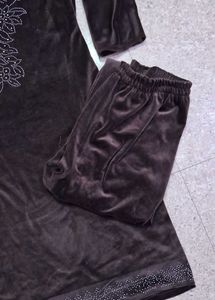 Velvet Kurta And Plazo One Time Used
