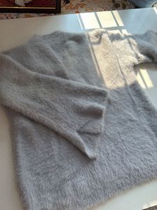 Cozy V-Neck Fuzzy Sweater