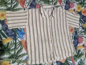 Striped Button-Down Shirt
