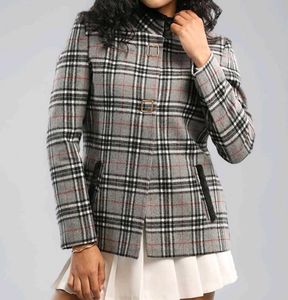 Women's Pea coat with Fur Collar