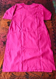Vibrant Pink Embroidered Kurta Set with Dupatta