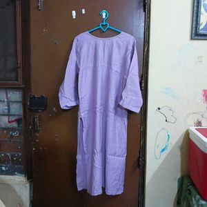 Embroidered Lavender Kurta Set
