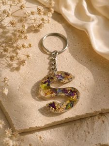 Alphabet Resin Keychain