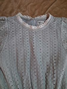 Light Grey Lace Detail Maxi Dress