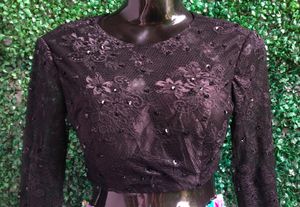 Black Sequence Blouse
