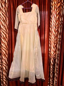 Customized Elegant pista Anarkali Gown