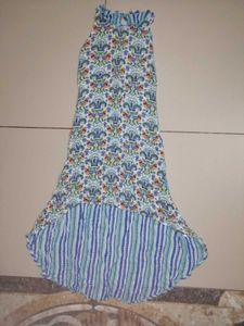 Charming Bird Print Sleeveless Dress